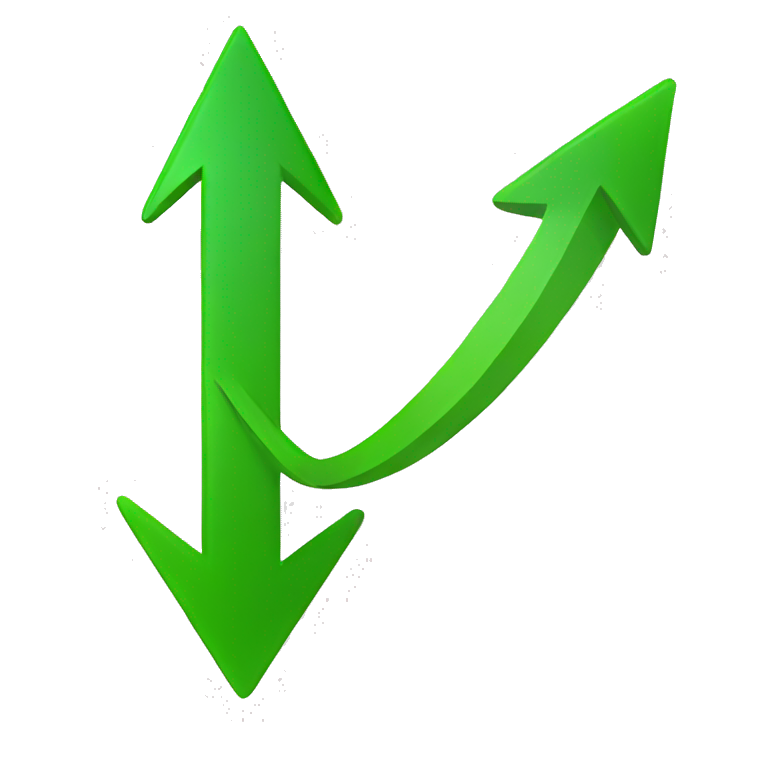 simple green up arrow emoji