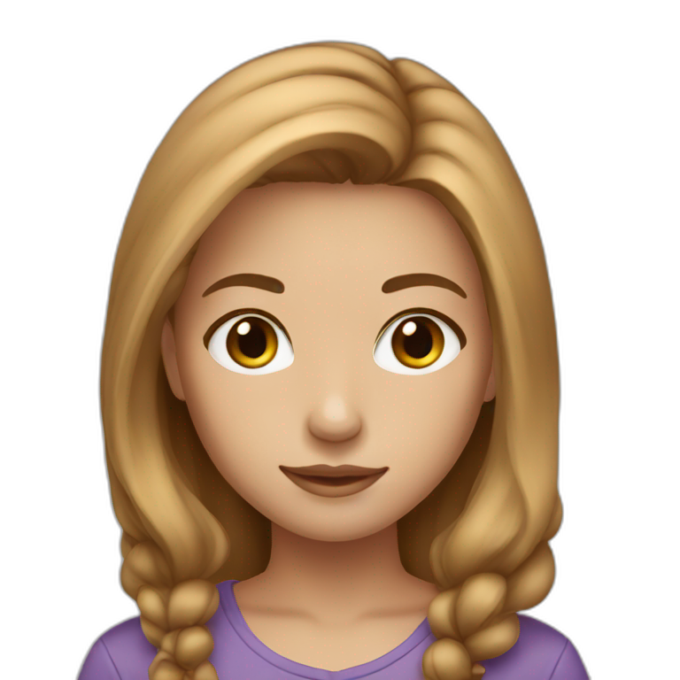 cute girl light brown hair  emoji