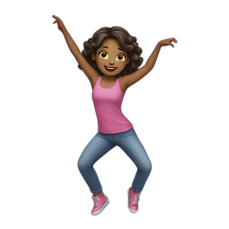 girl dancing casual emoji