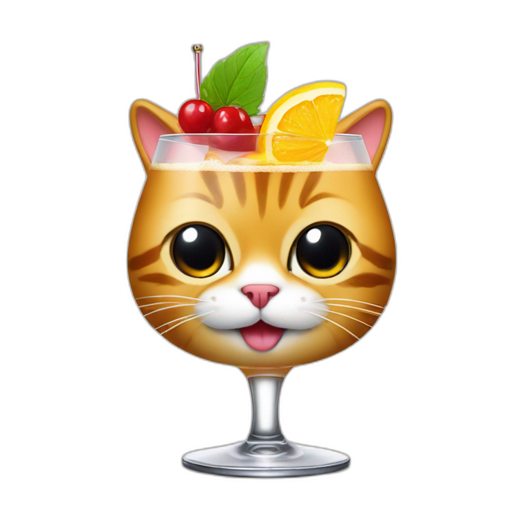 Cat drink cocktail emoji