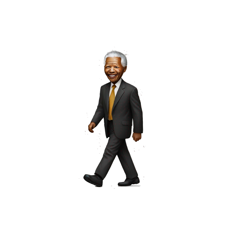 Nelson Mandela walking emoji