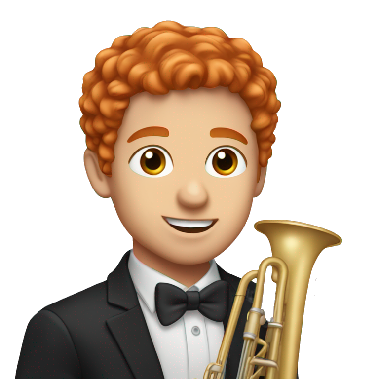 :tromboneplayer with Red Hair and blue Eyes emoji