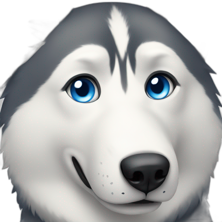 Husky with blue eyes  emoji