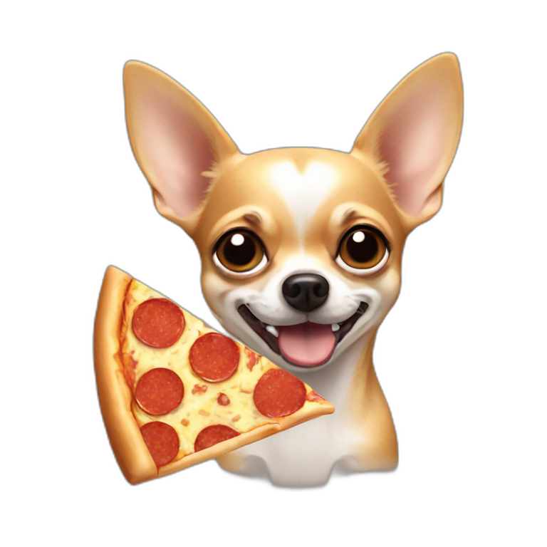 Chihuahua Eating Pizza emoji