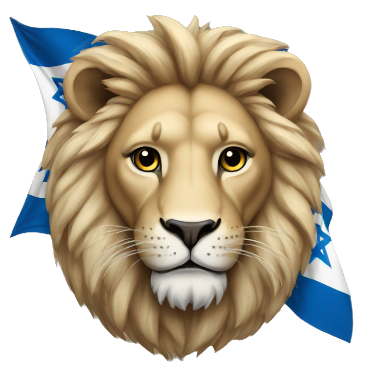 Lion with Israel flag emoji