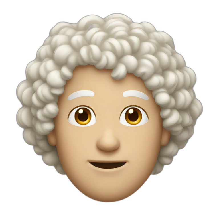white curly guy emoji