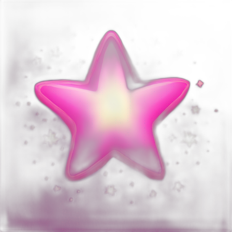 pink glowing star with bursts emoji