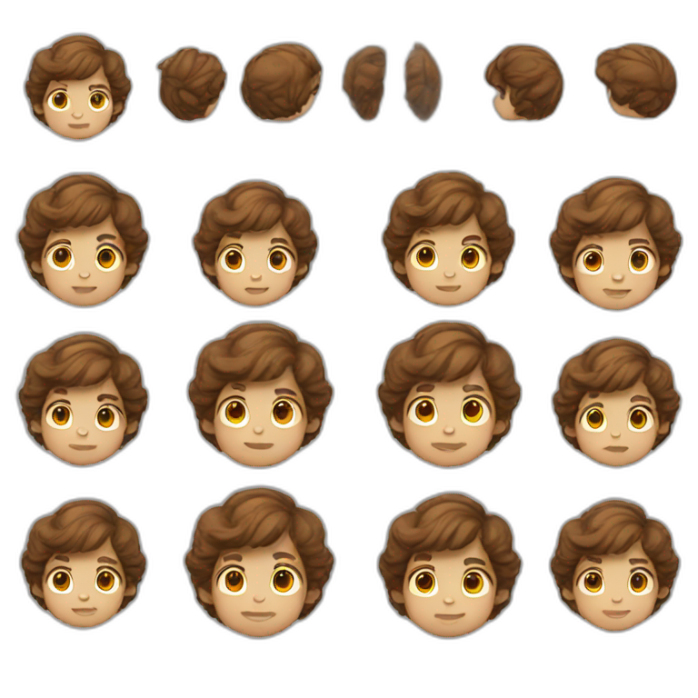 boy brown hair emoji