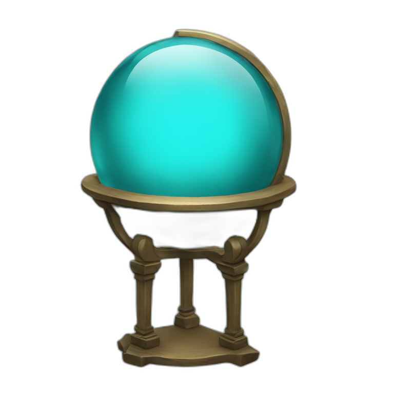 Cyan crystal ball emoji