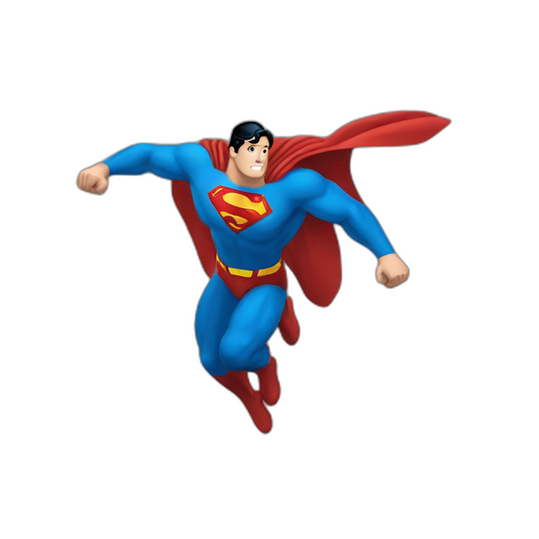 superman flying emoji