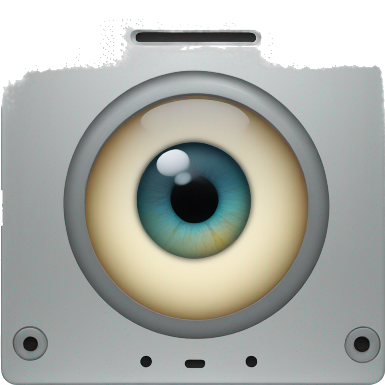 computer with eyeball emoji