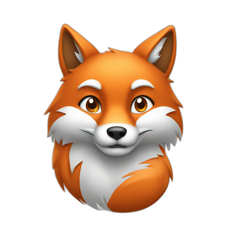 thinking face fox with paw on chin emoji