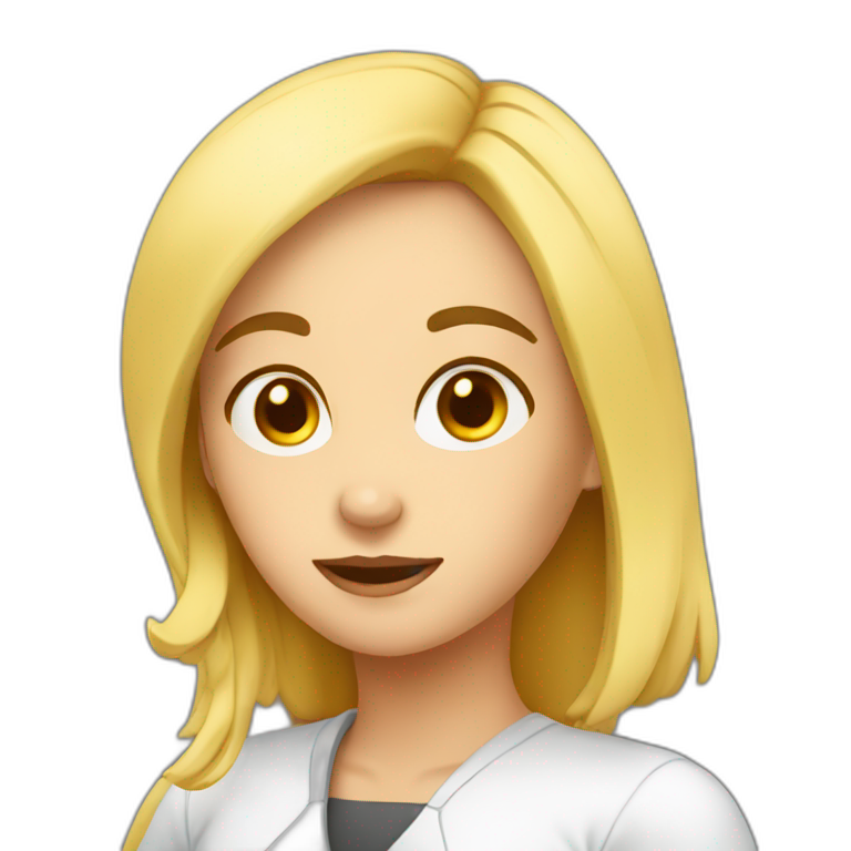 thinking girl about what profession to choose emoji