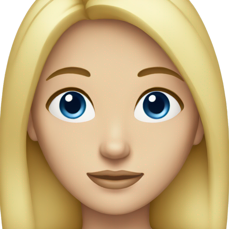 blonde woman with blue eyes emoji