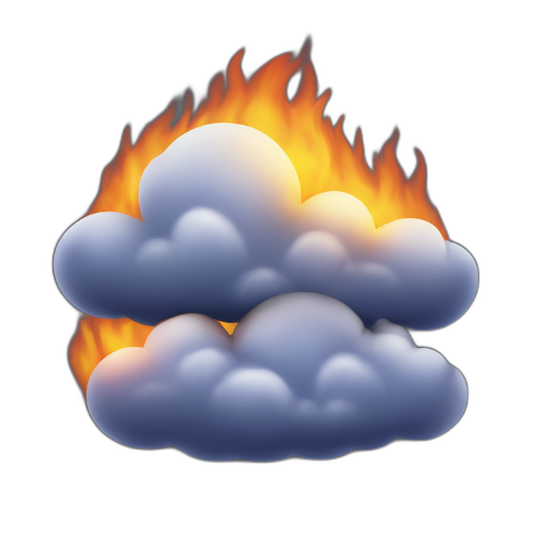 Nube de fuego de noche y de humo de día emoji