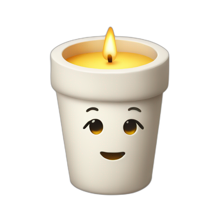 candle in a plaster pot emoji