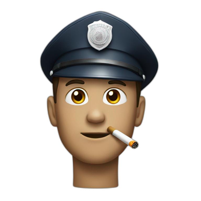 police officer smoking emoji