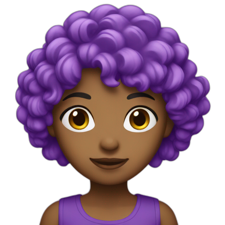 Dustin hair girl purple emoji