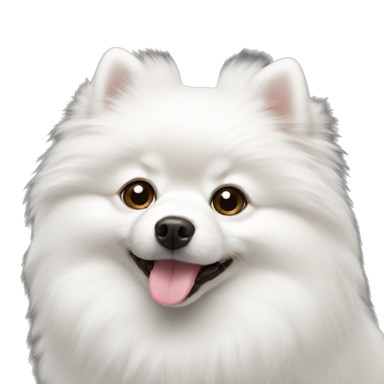 White Pomeranian  emoji