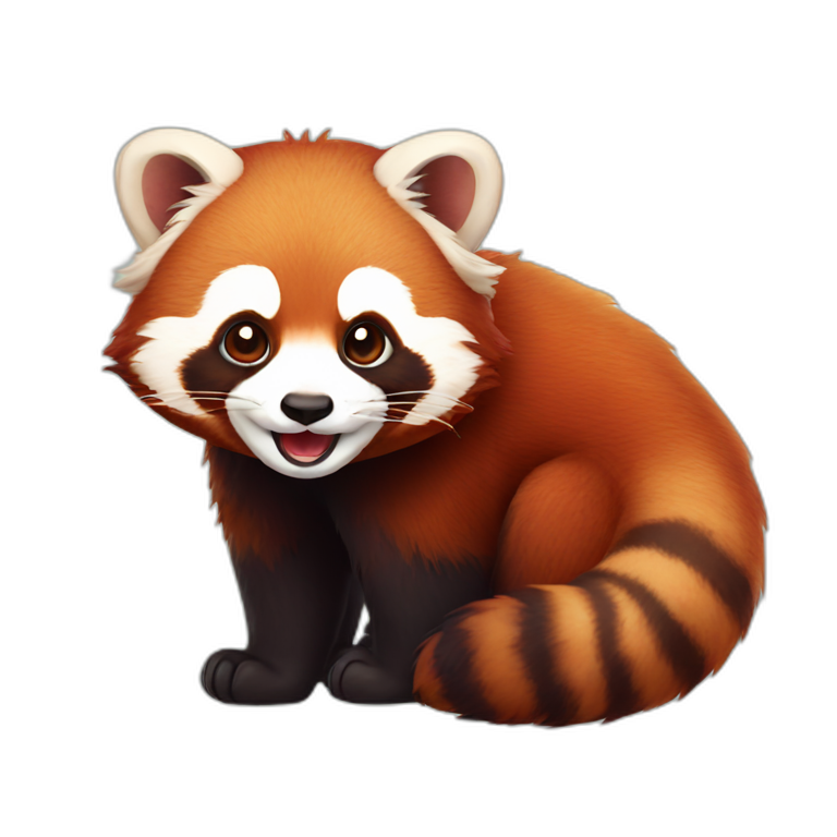 happy red panda emoji