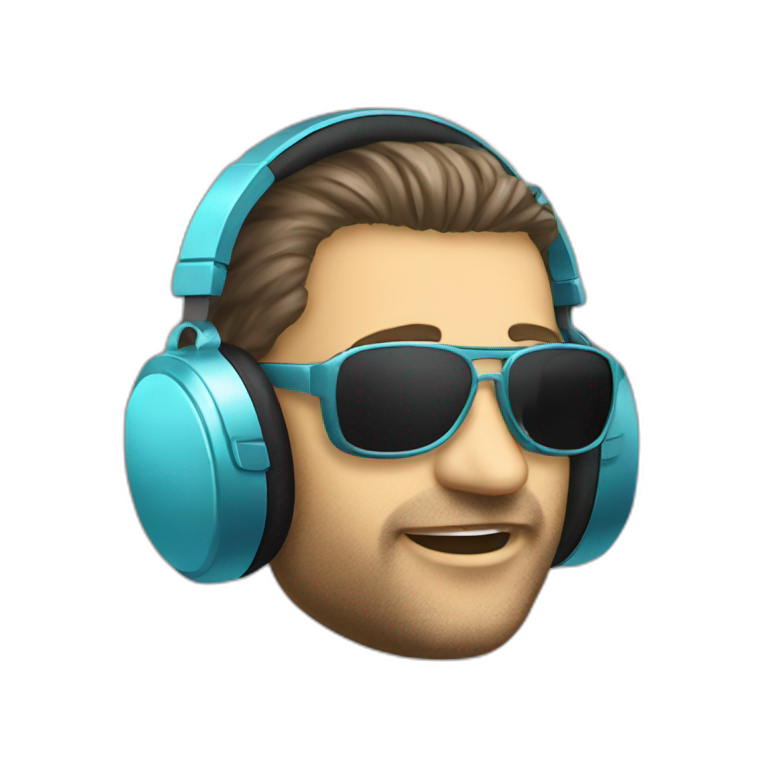 techno music producer rave headphones emoji