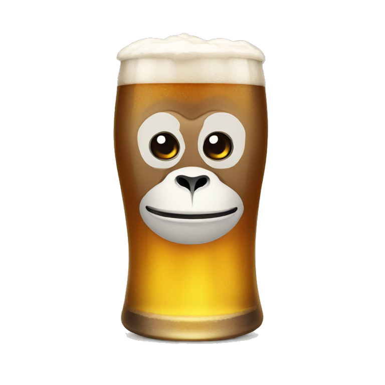 Monkey beer emoji