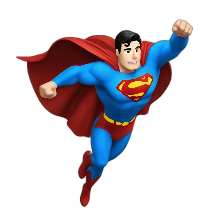superman flying emoji