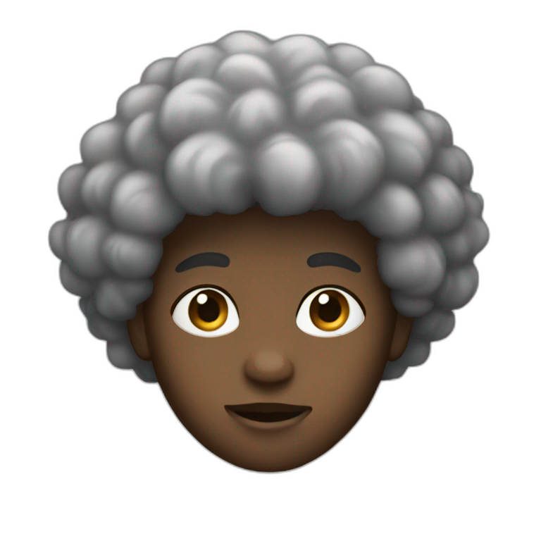 An Afro boy emoji