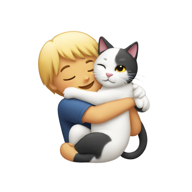 hug and cat emoji