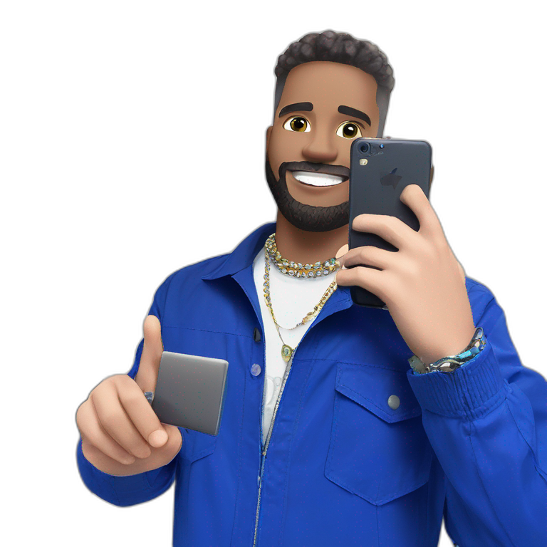 bearded man taking selfie emoji