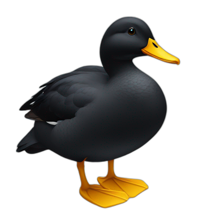 Black duck emoji
