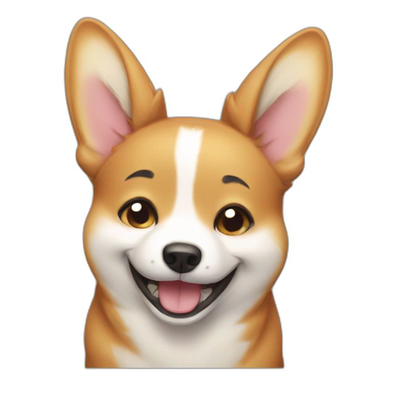 corgy cry laughing emoji