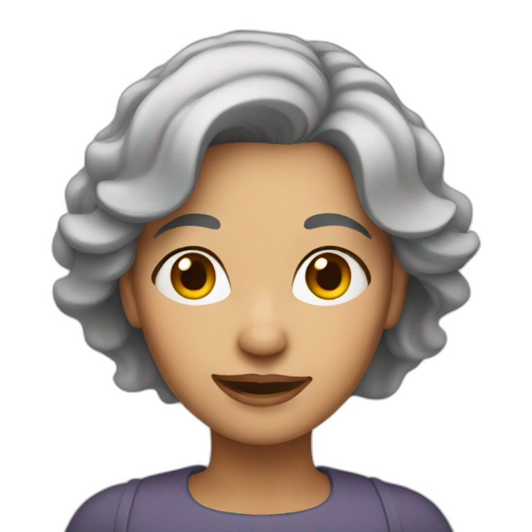 Woman with Grey hair emoji