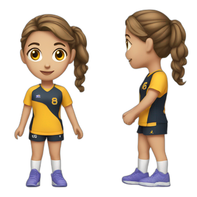 Teenage girl handball emoji