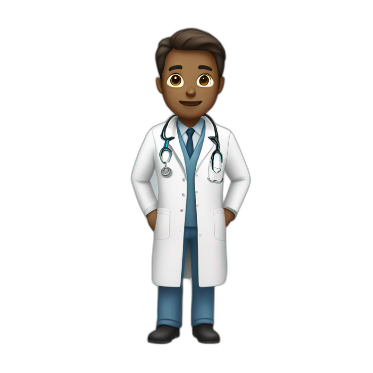 a doctor in a white coat emoji