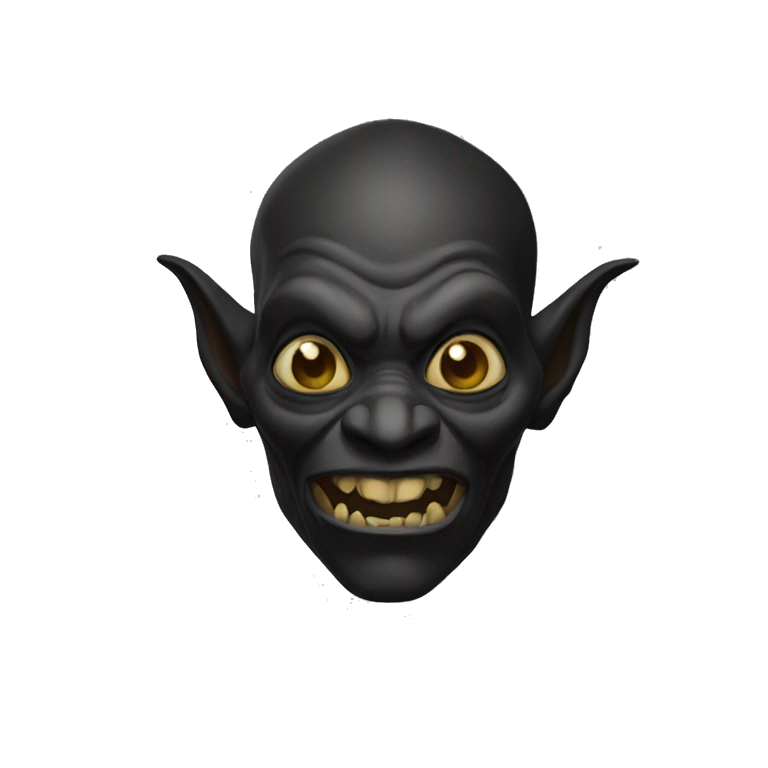a black goblin emoji