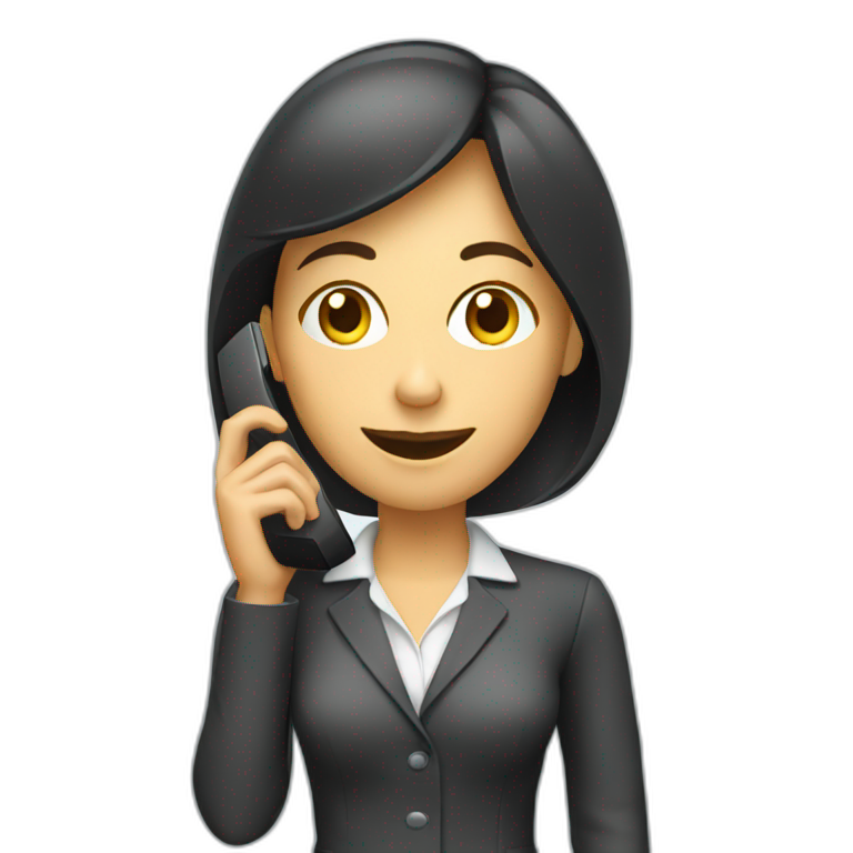 sales woman with phone emoji