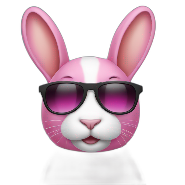 pink+rabbit wearing sunglasses emoji