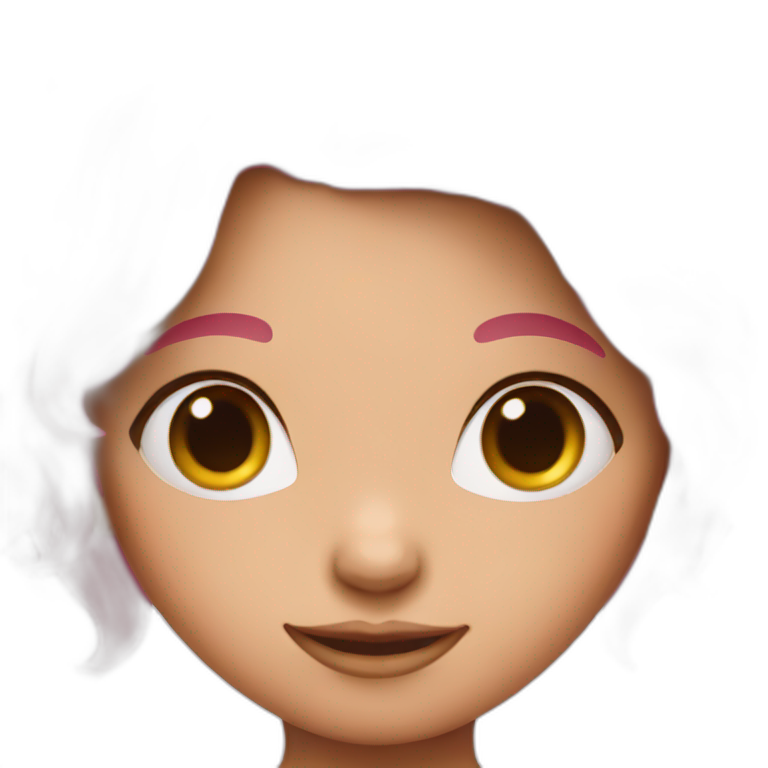 cute pink haired girl emoji