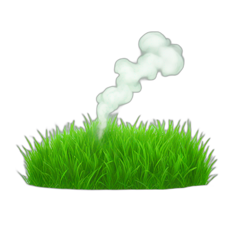 The grass smokes emoji