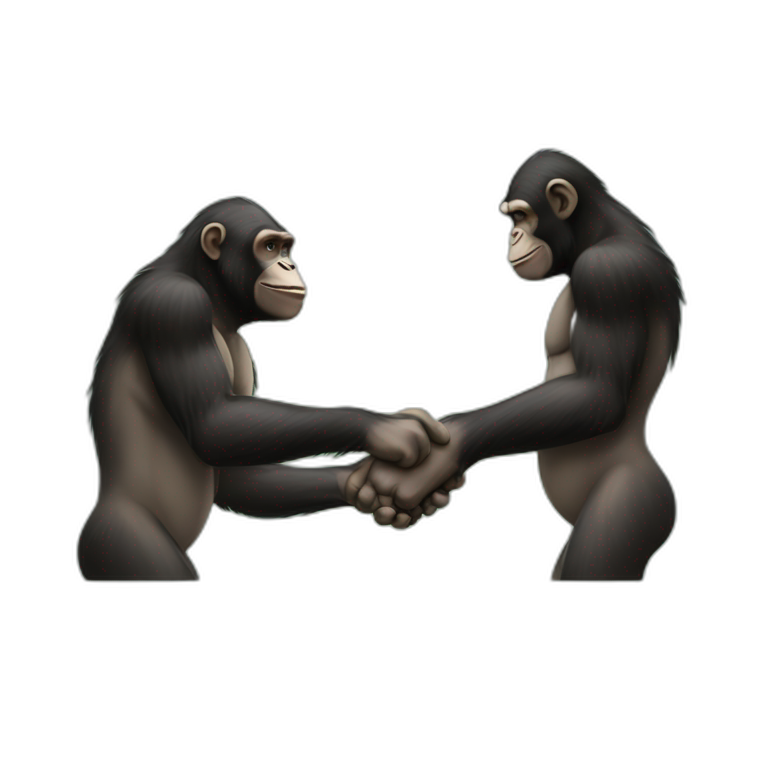 apes shaking hands emoji