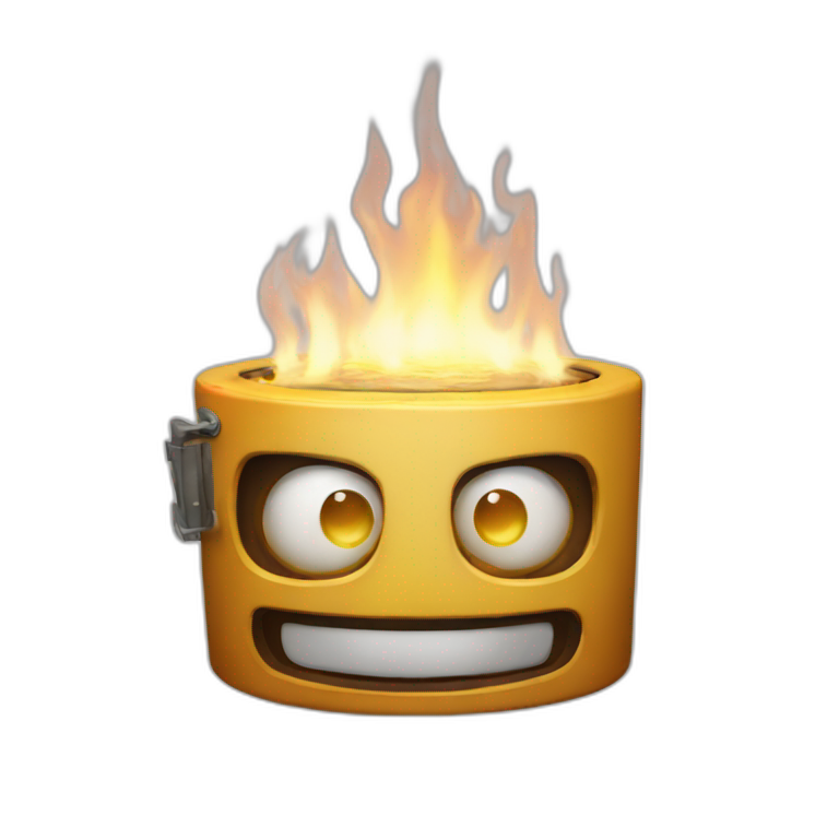 Ignited animatronic emoji
