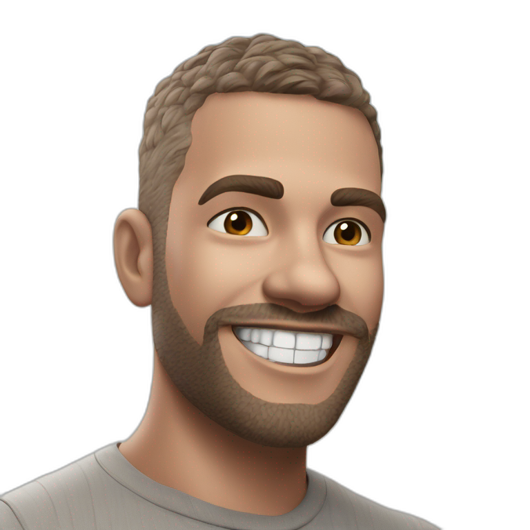 happy guy with beard emoji