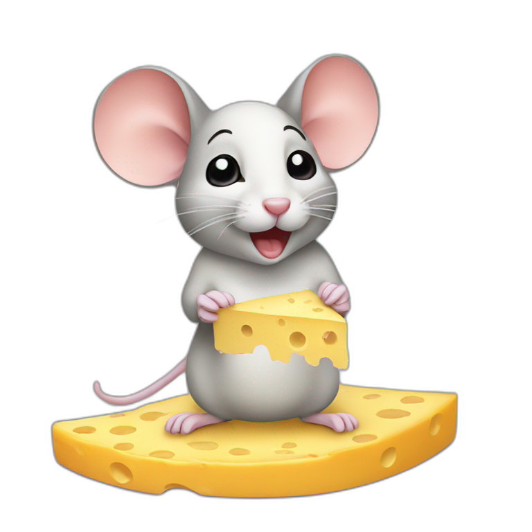 Mouse with cheese emoji
