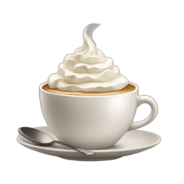 Coffee with whipped cream  emoji