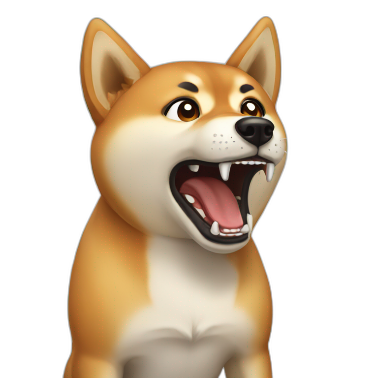 angry yelling shiba dog emoji