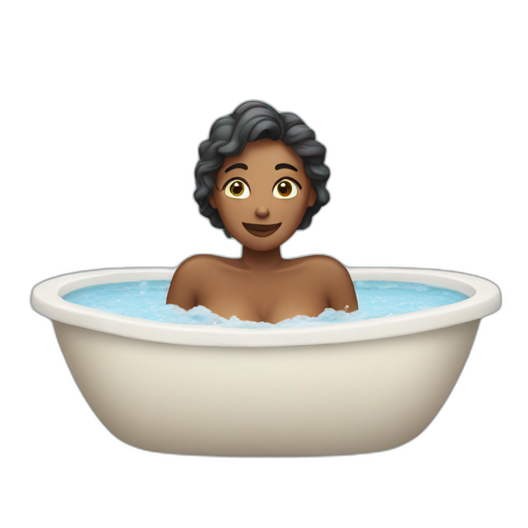 Woman bathing emoji