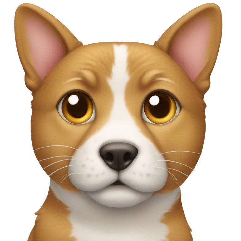 Dog on cat emoji