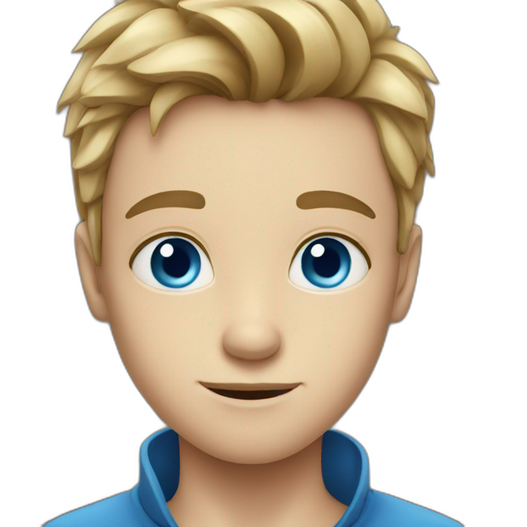 Boy with blue eyes emoji