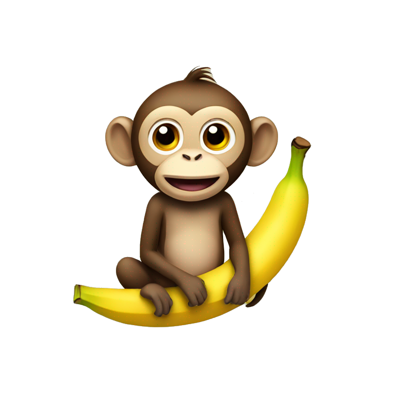 A monkey on a banana  emoji